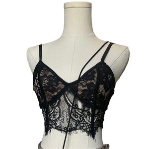 Black lace corset top S tigermist